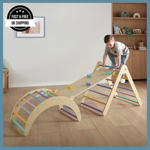 Wooden climbing frame kids - climbing,