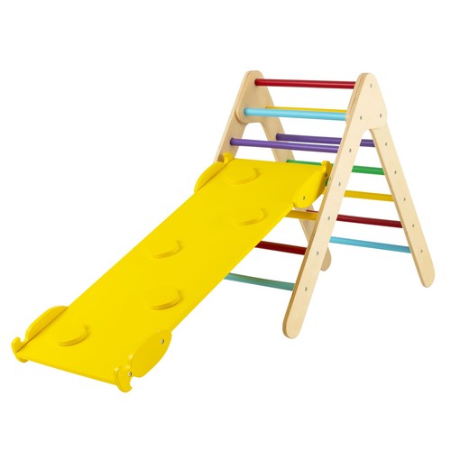 Kids climbing triangle ladder - kids,