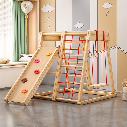 Kids climbing set - wood, jungle
